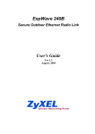 ZyXEL Communications ZyXEL ExpWave 240B User`s guide