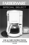 fscm100 10 cup coffeemaker om