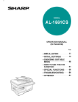 Sharp AL-1661CS Specifications