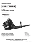Craftsman 316794990 Operator`s manual