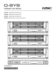 QSC Q-SYS Core 3000 User manual