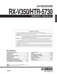 Yamaha RX-V350 Service manual