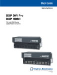 Creator Electronics DVI Matrix Switcher User guide