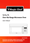 Magic Chef MCO160UBF User`s manual