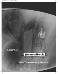 Diamondback 400Tm Owner`s manual