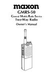 Maxon GMRS-50 Owner`s manual