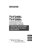 Aiwa TV-F2400 Operating instructions