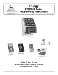 Alarm Lock Trilogy PDK3000 Series Programming instructions
