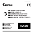 Zenoah MD6210M Operator`s manual
