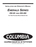 Columbia EMG-31 140 Operator`s manual