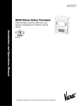 Varec Data Entry Terminal 8620 Installation and opertions Instruction manual