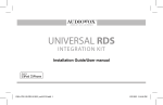 Audiovox Universal RDS USB Installation guide
