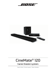 Bose CineMate 120 System information