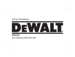 DeWalt DC300 Instruction manual