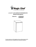 Magic Chef MCBR405W Instruction manual