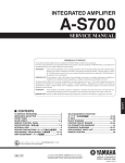 Yamaha A-S700 BL Service manual