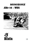 Blata Minibike Elite 14 WRS Service manual