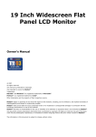 Medion LCD COLOR MONITOR Owner`s manual