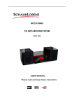 SchaubLorenz MCCD-29469 User manual