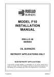 Riello Riello F10 Installation manual