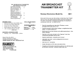 Ramsey Electronics AM25 Instruction manual