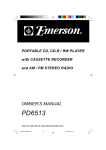 Emerson PD6513 Owner`s manual