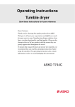 Asko T744C Operating instructions