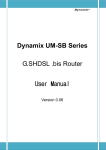 Dynamix UM-SB User manual