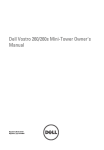 Dell Vostro 260s Owner`s manual