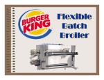 Duke FLEXIBLE BATCH BROILER Specifications