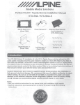 Alpine INA-W900BT Installation manual