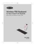 Belkin F8U1500 - Wireless PDA Keyboard User guide