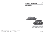 Extron electronics VGAUXGA Line Drivers With Audio Extender Series User`s manual