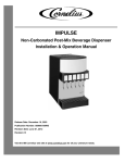 Cornelius Liquid Base Beverage Dispenser Technical information