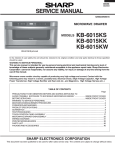 Sharp KB-6015KS Service manual
