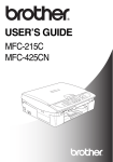 Brother MFC-215C User`s guide