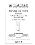 U-Line CLR60 Service manual