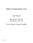 B&K FIVE OR SEVEN CHANNEL 125.5 S2 User manual