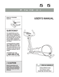 Pro-Form 545e User`s manual
