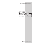 DOD Acoustic1 Owner`s manual