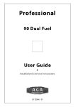 AGA Professional 90 Dual Fuel User guide