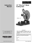 RIDGID Dry Cut Saw Instruction manual