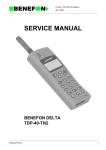 Benefon DELTA TDP-40-TN2 Service manual