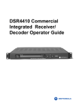 Motorola DSR4410 Instruction manual