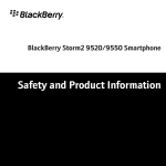 Blackberry Storm 2 9550 Specifications