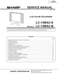 Sharp LC-15B4US Service manual