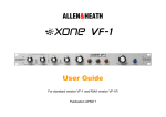 ALLEN & HEATH Xone VF-1 User guide