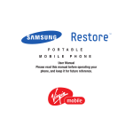Samsung RESTORE User manual