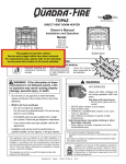 Quadra-Fire TOPAZ Direct Vent Room Heater 839-1340 Owner`s manual