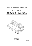 Epson LX-1050+ Service manual